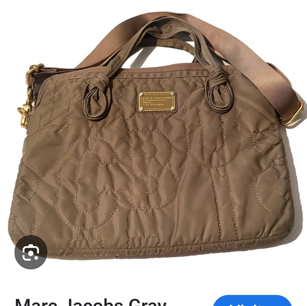 Marc Jacobs Brown Quilted Computer Tote Bag